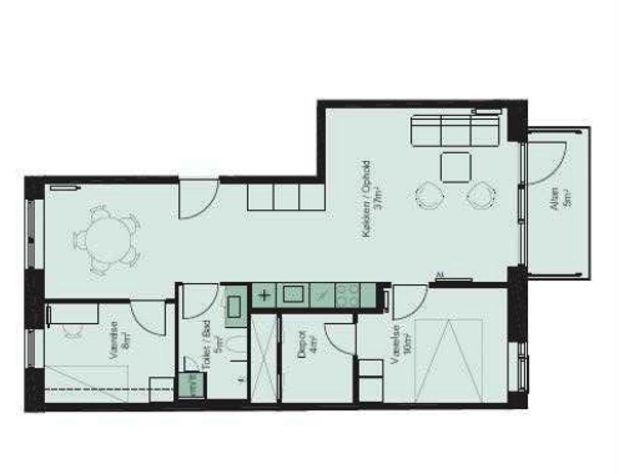 Apartment Beautiful 2-bed W Balcony In Orestaden *